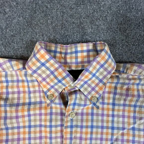 Scott Barber Collar Button Down Shirt 100% Cotton Size M - Picture 2 of 7
